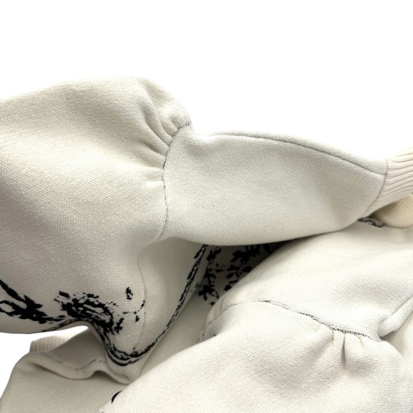 NWT Anthropologie Puff-Sleeve Cardigan Sweater Ivory Black Floral XS $148 Crop - Picture 9 of 9